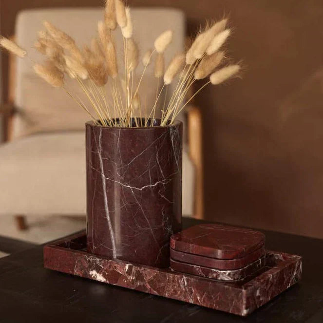 vaas/wijnkoeler rood Ø12x18 cm